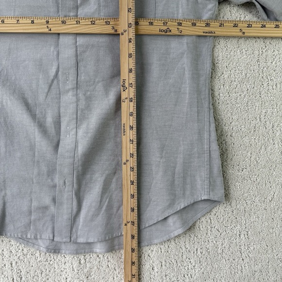 Lululemon Commission Long Sleeve Oxford Shirt Gray Button Up Men's M Retail $128 - Picture 5 of 6